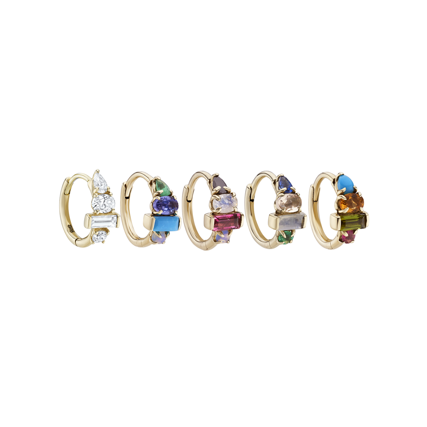 Multi Claw Gemstone Clicker Hoop