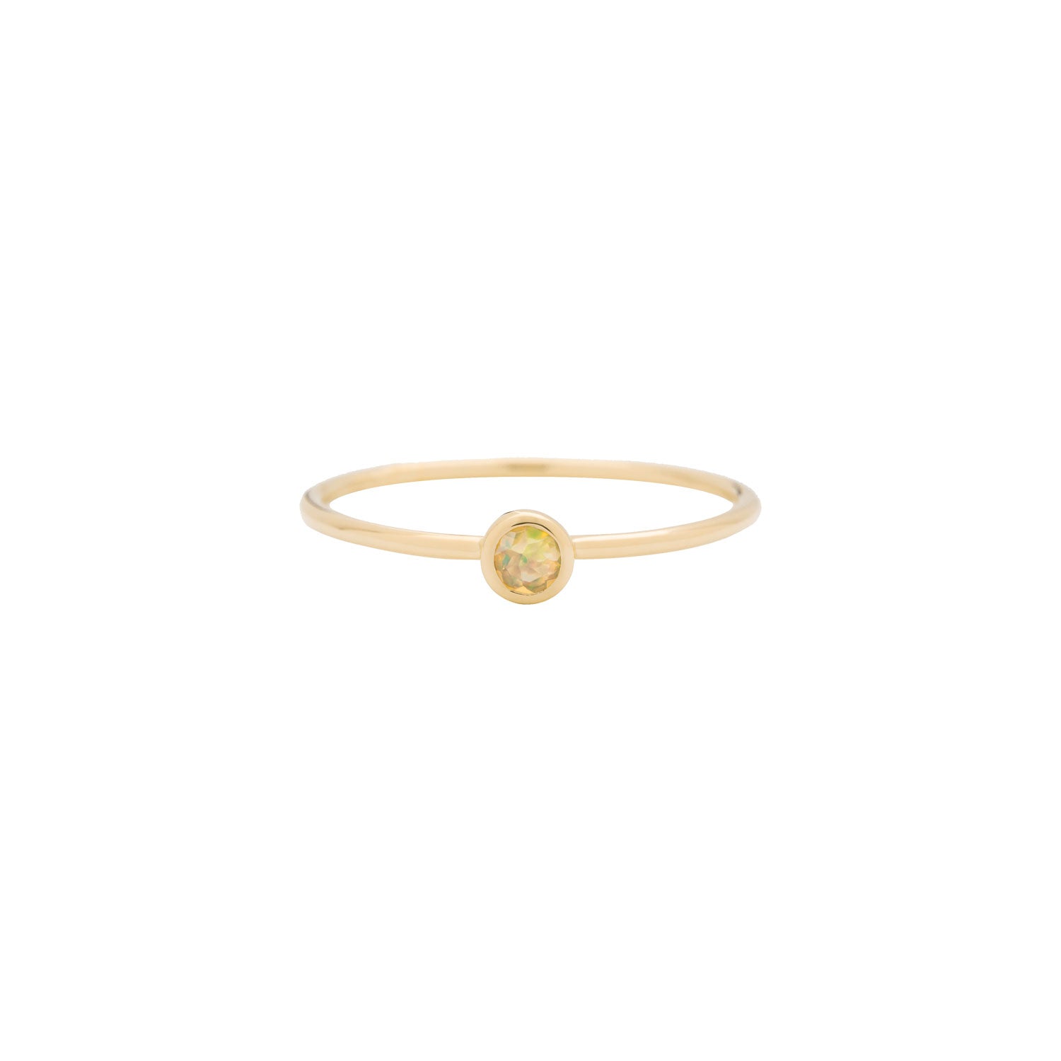 Round Cut Gemstone Stacking Ring