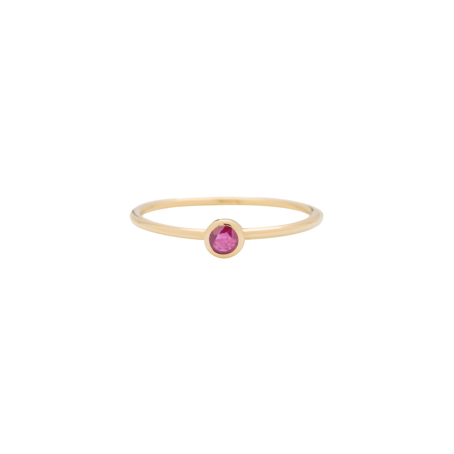 Round Cut Gemstone Stacking Ring