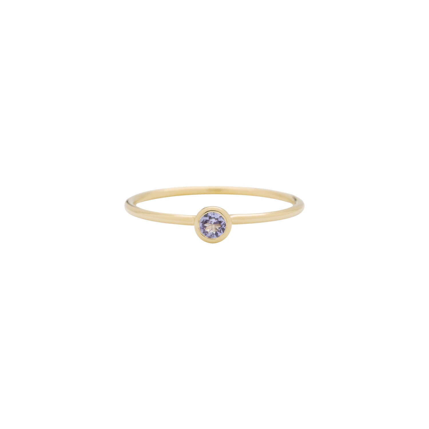 Round Cut Gemstone Stacking Ring