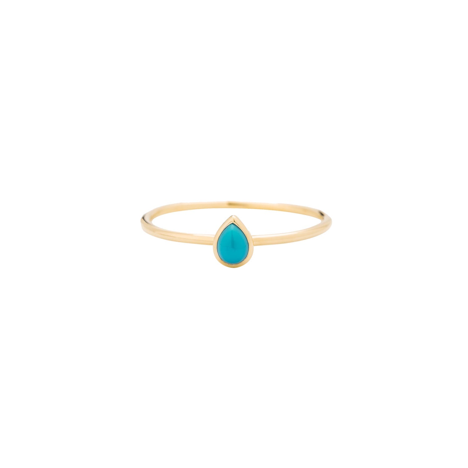 metier by tomfoolery- pear stacking ring turquoise
