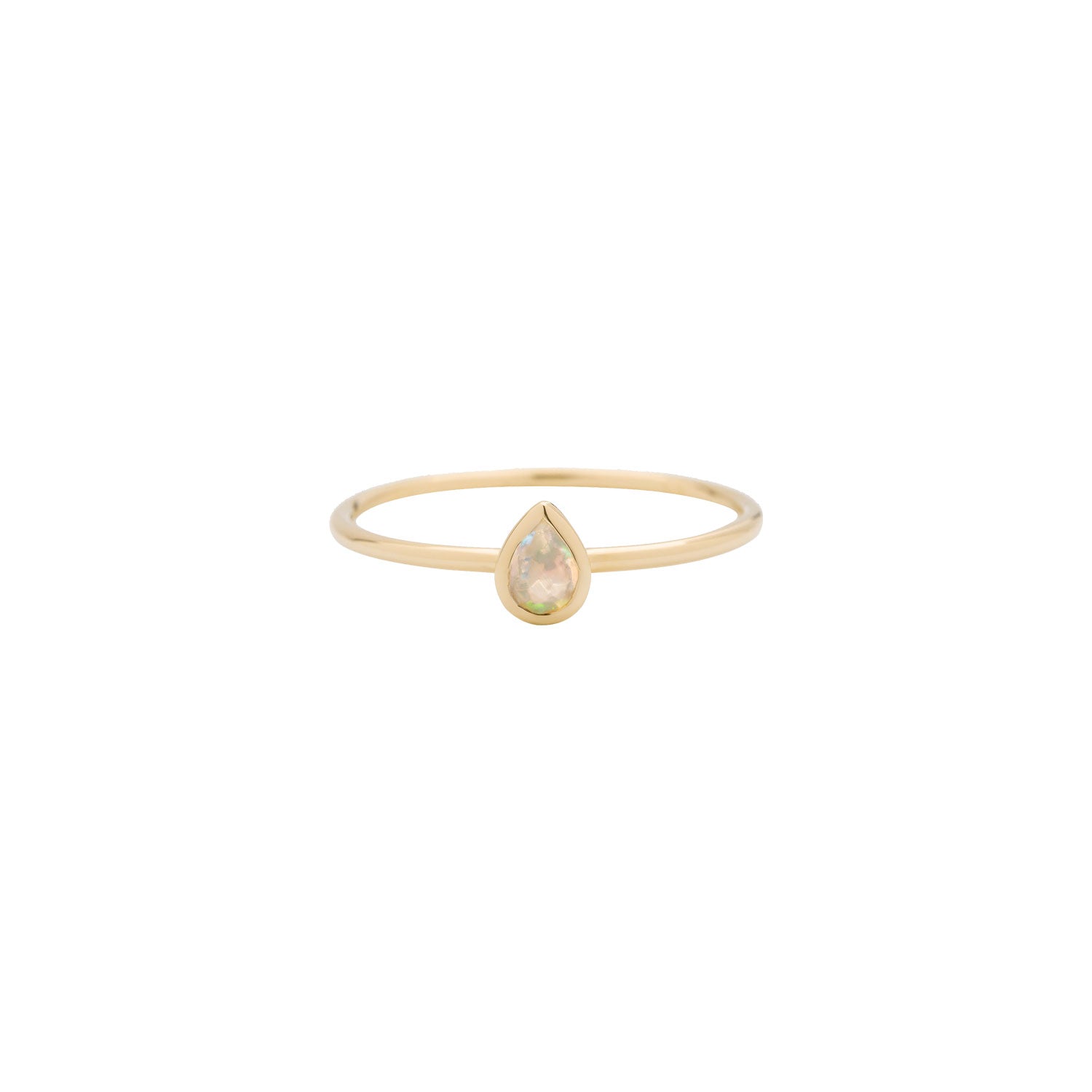 metier by tomfoolery pear stacking ring opal