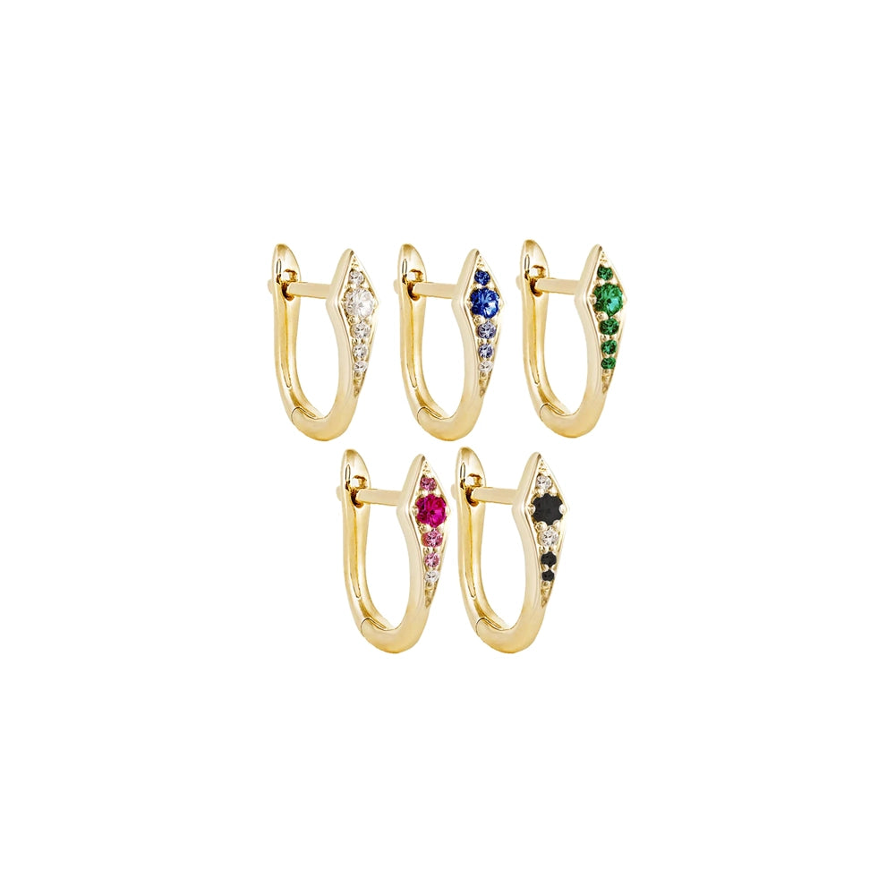 Gemstone huggies