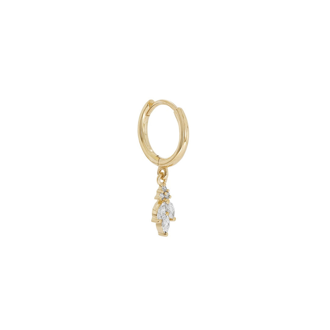 Marquise Diamond Droplet Hoop