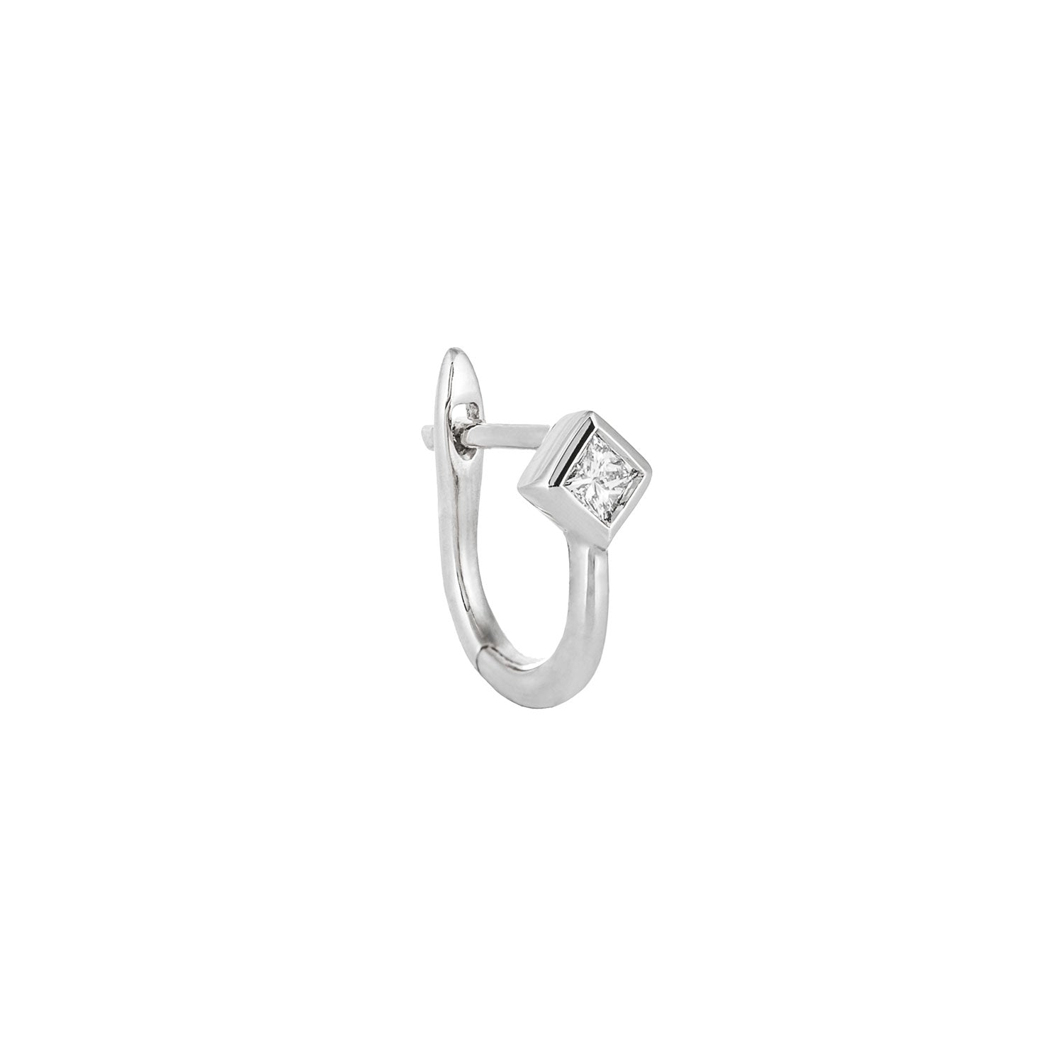 Princess Cut Gemstone Huggies