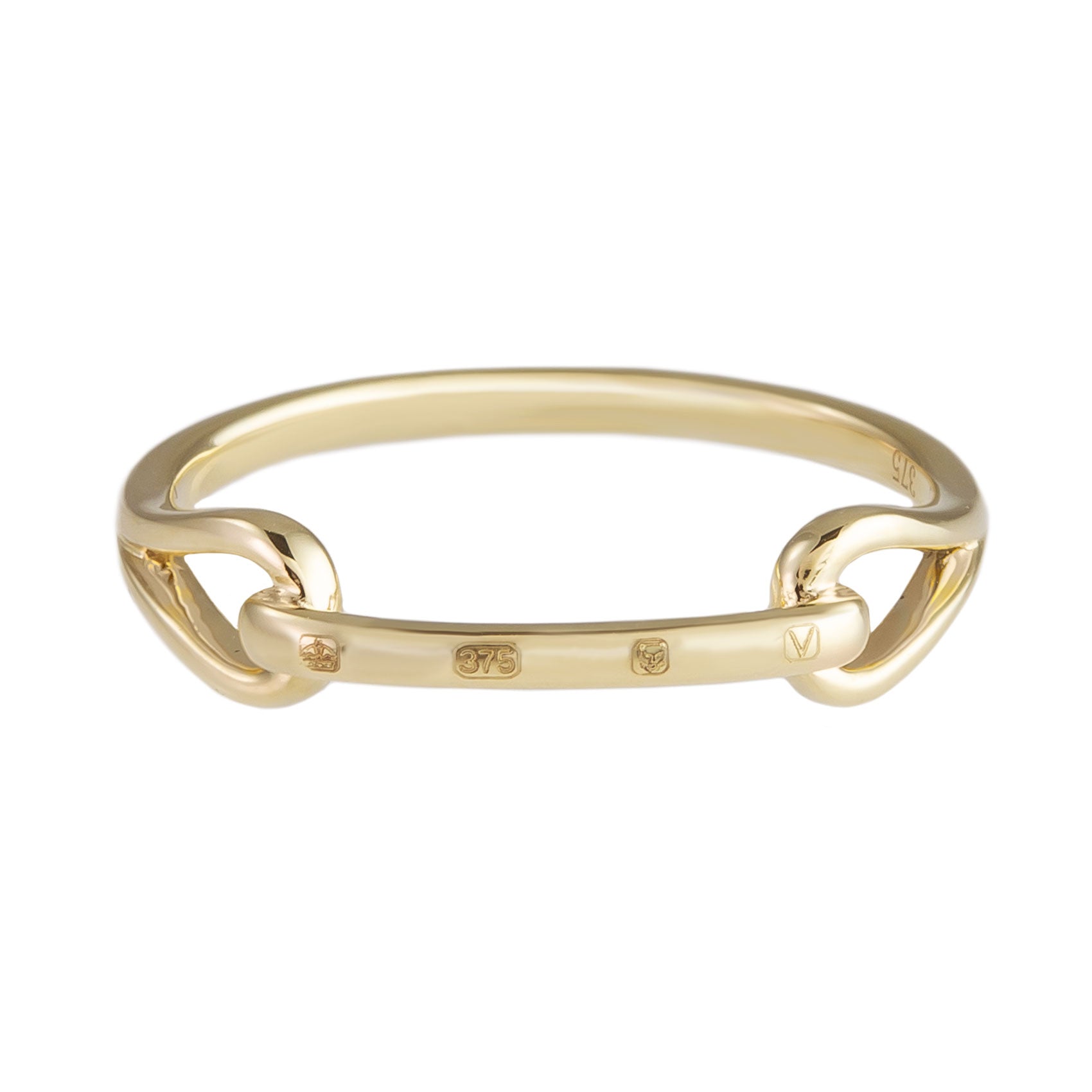 Metier by tomfoolery 9ct yellow gold London Ouvert Hexa Stacker Ring