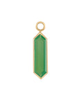 metier by tomfoolery 9ct yellow gold and chrysoprase hexa plaques.