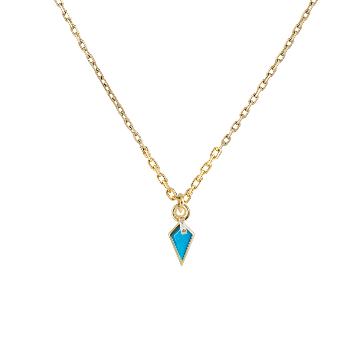Métier by tomfoolery Turquoise Kite & Diamond Necklace