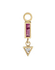 Metier by tomfoolery Mini Az 2.1 Plaque in White Diamond and Ruby.