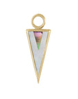 Métier by tomfoolery large mother of pearl and abalone point plaque. 9ct Yellow Gold.