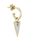 Métier by tomfoolery short mother of pearl and abalone point plaque. 9ct Yellow Gold.