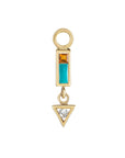 Metier by tomfoolery Mini Az 2.1 Plaque in White Diamond, Citrine and Turquoise.
