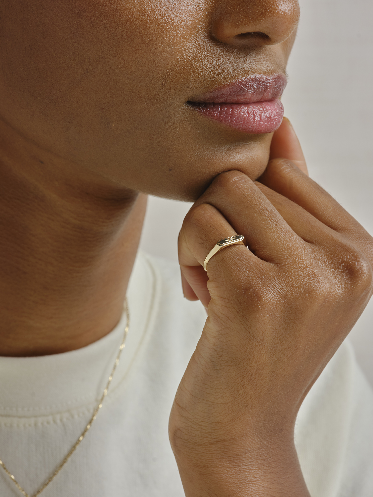 Gold and diamond pinky ring deals