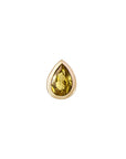 Métier by tomfoolery mini bezel set pear gemstone stud yellow sapphire
