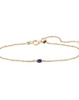 Métier by tomfoolery Pear Gemstone Adjustable Bracelet Blue Sapphire