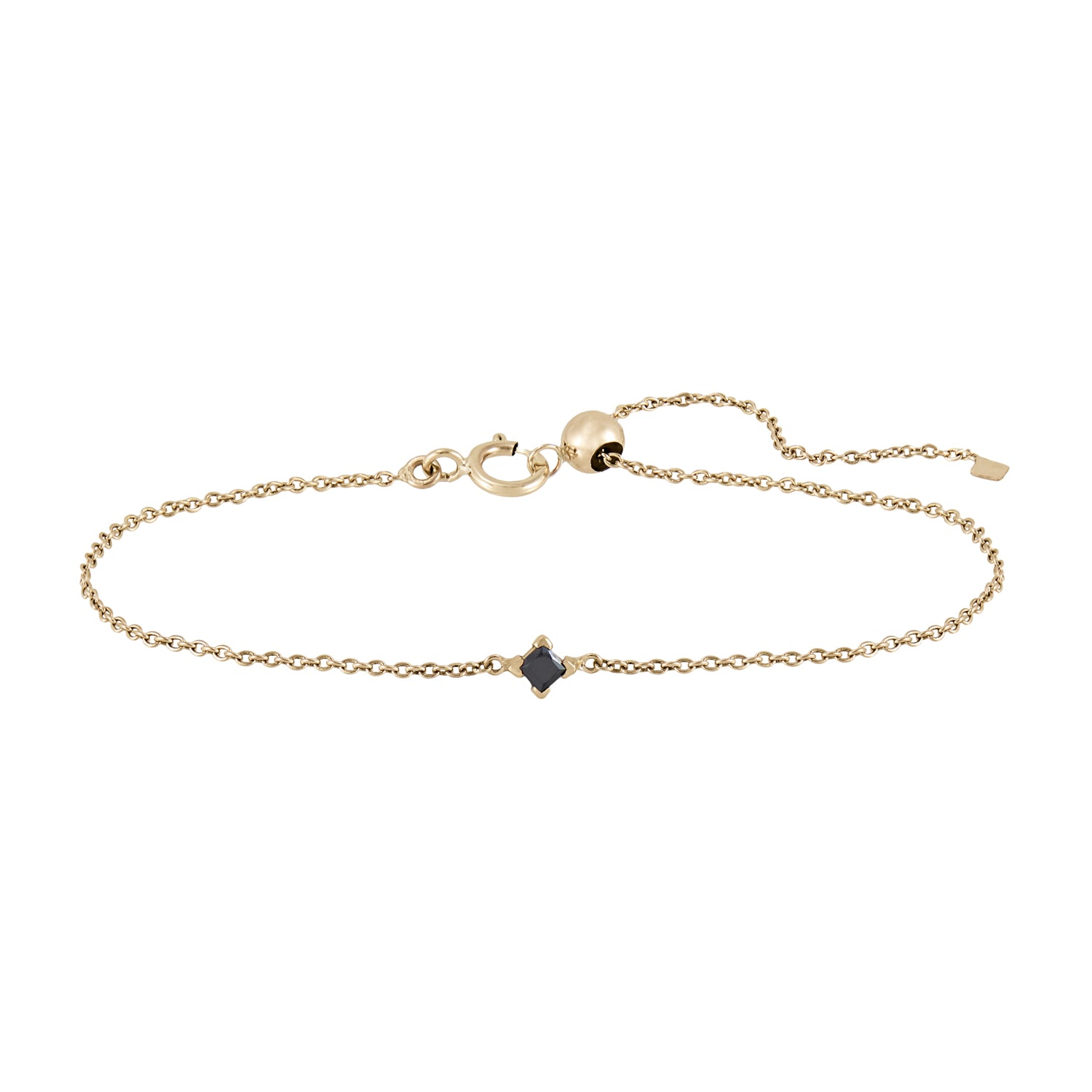 Métier by tomfoolery Princess Gemstone Adjustable Bracelet Black Diamond