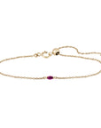 Métier by tomfoolery Marquise Ruby Adjustable Bracelet