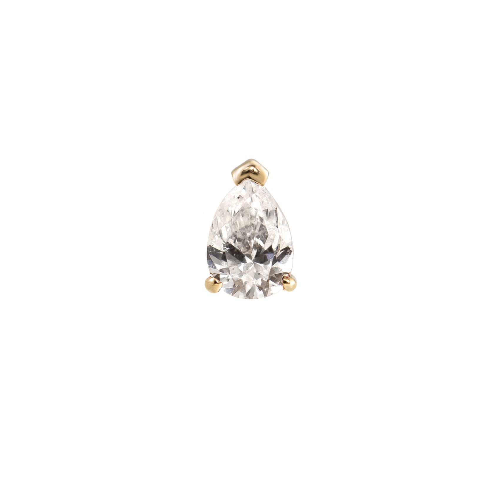 Métier by tomfoolery Mini Claw Set Pear Cut Stud White Diamond