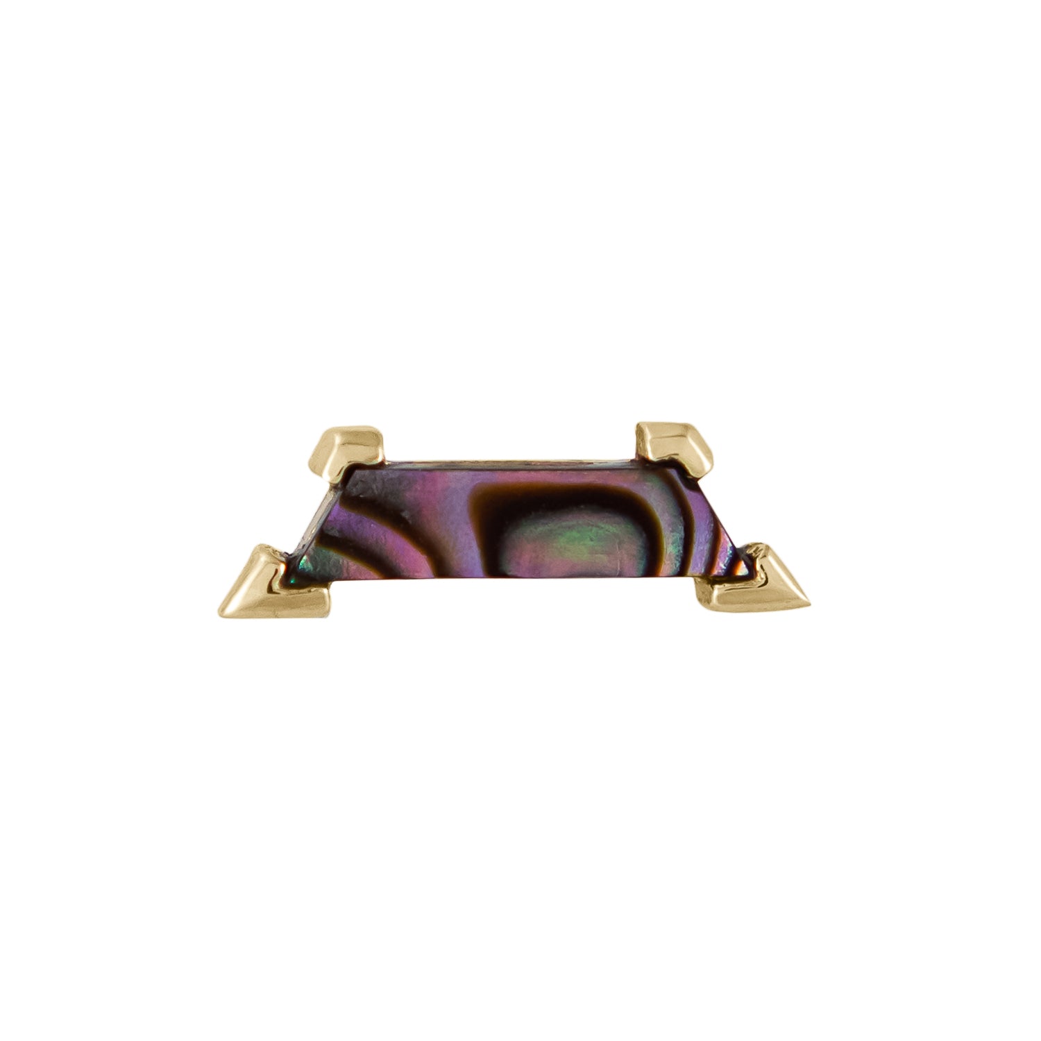 Mother of Pearl Claw Trapezoid Stud
