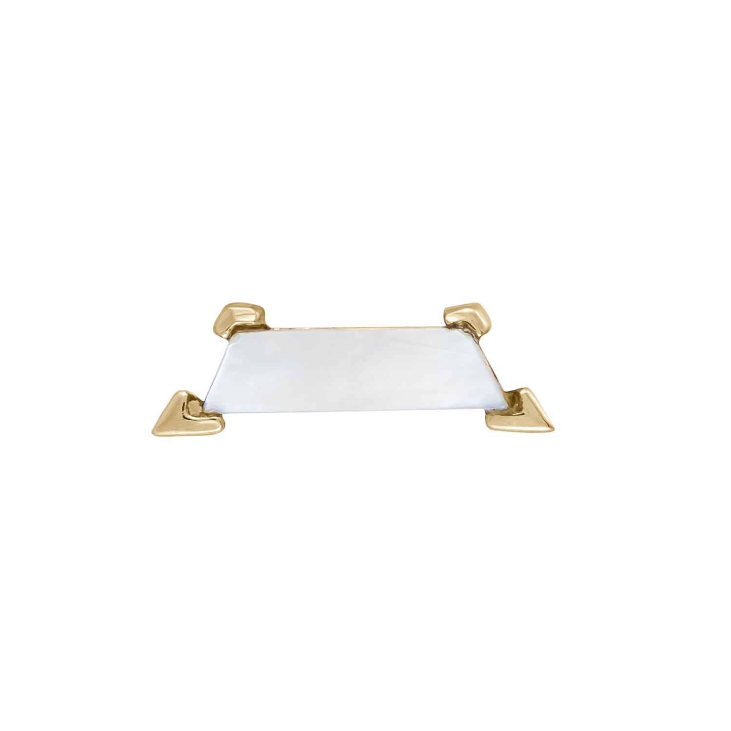 Mother of Pearl Claw Trapezoid Stud mother of pearl 
