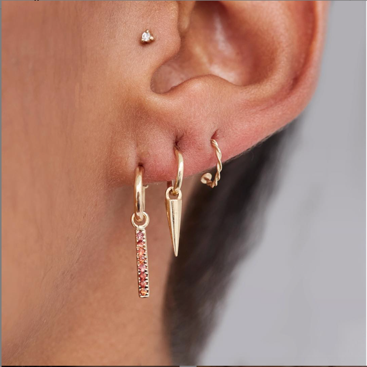 metier 3 claw petite studs