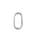 Metier by tomfoolery Midi Seamless Oval Clicker Hoop Earrings 9ct White  Gold