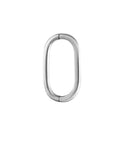 Metier by tomfoolery Midi Seamless Oval Clicker Hoop Earrings 9ct White Gold