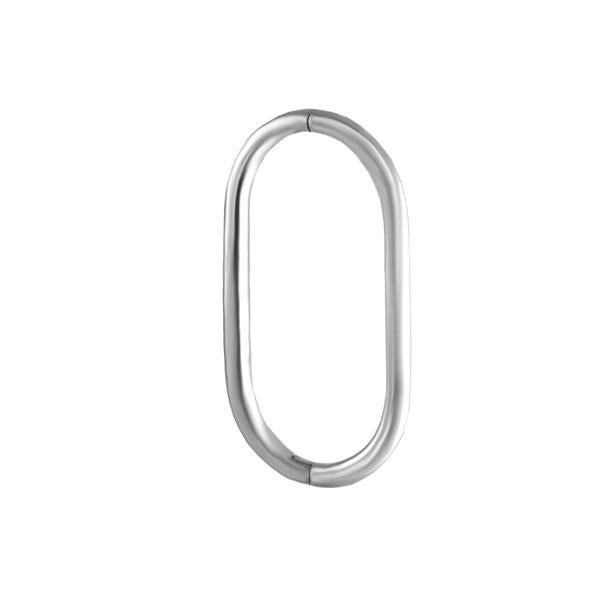 Metier by tomfoolery Large Seamless Oval Clicker Hoop Earrings 9ct White Gold