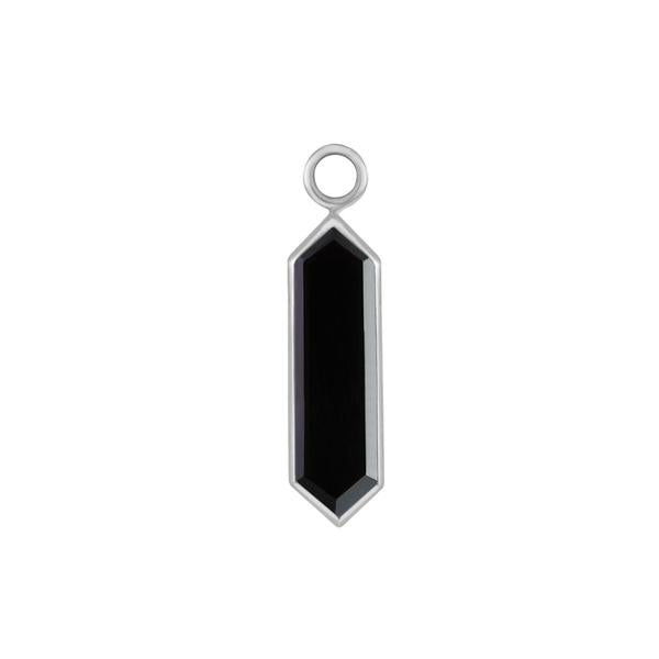 metier by tomfoolery 9ct white gold and black spinel hexa plaque.