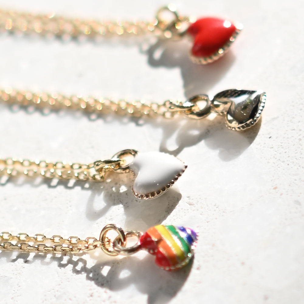 Dala Sweetheart Rainbow Enamel Pendant