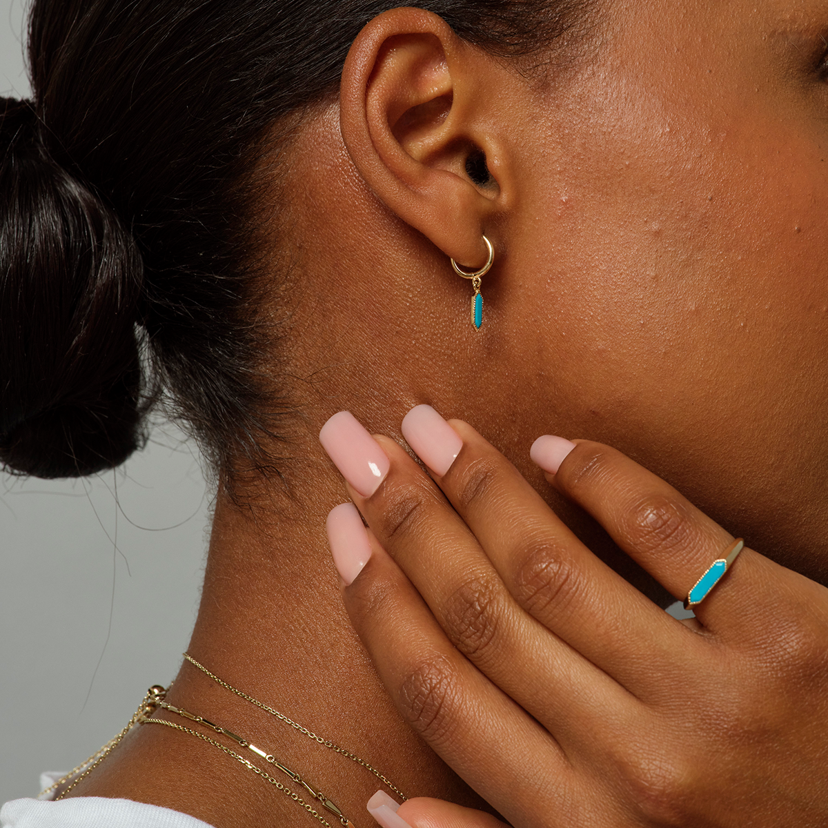 Astra Hexa Turquoise Pinky Ring – metier by tomfoolery