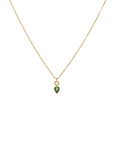Metier by Tomfoolery pear cut emerald pendant