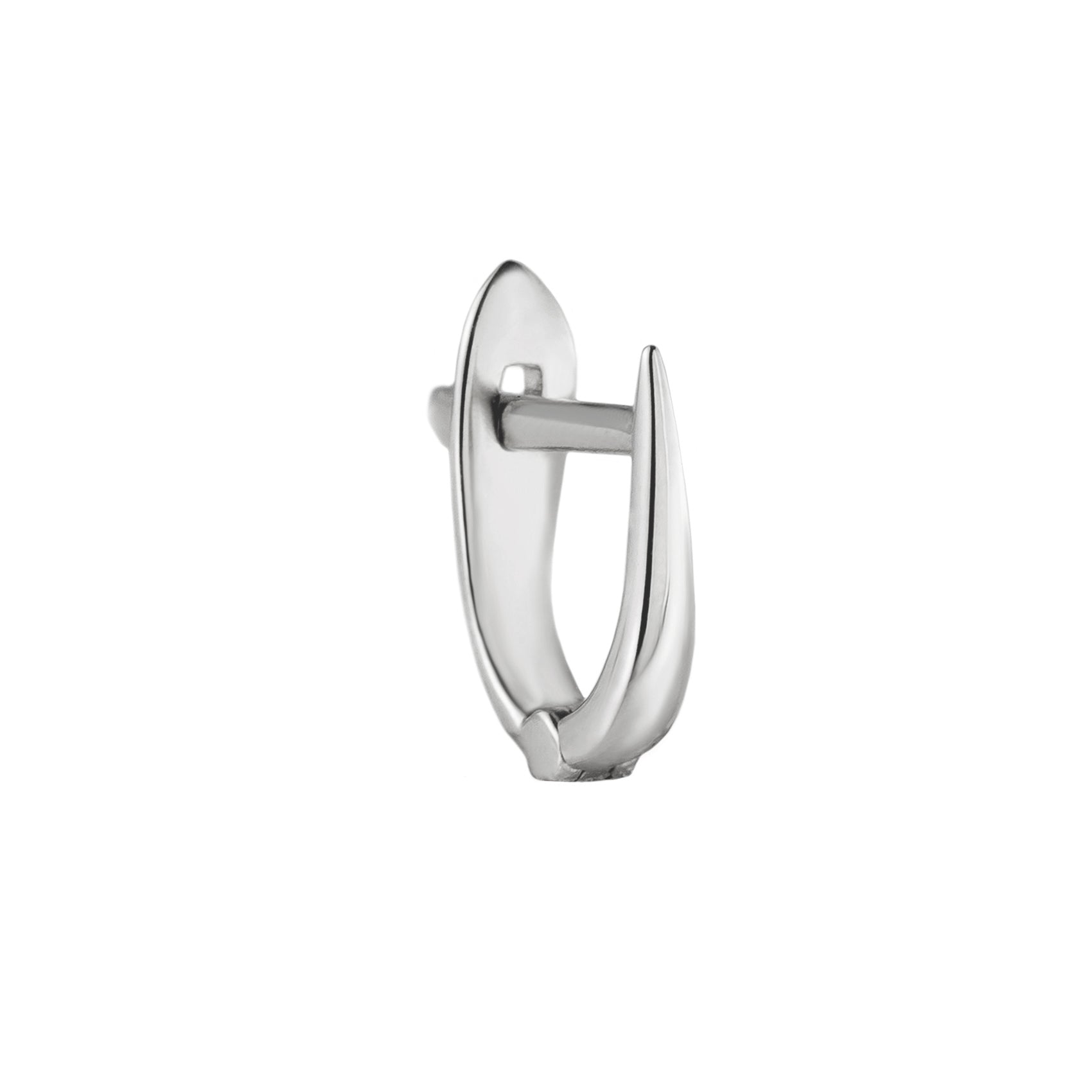 Metier by tomfoolery white gold short skinny point huggie