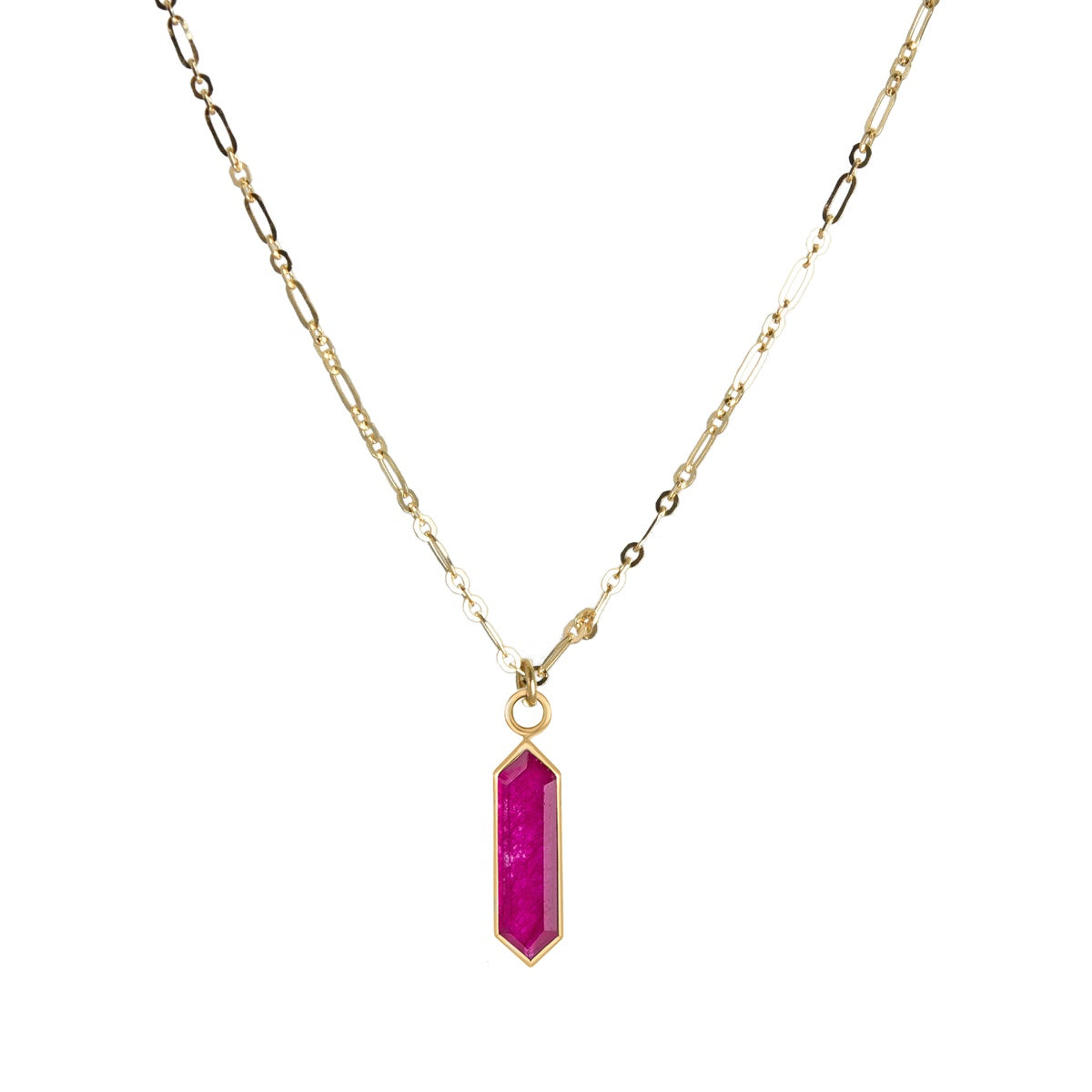 Metier by tomfoolery Roma Necklace + Ruby Quartz Plaque