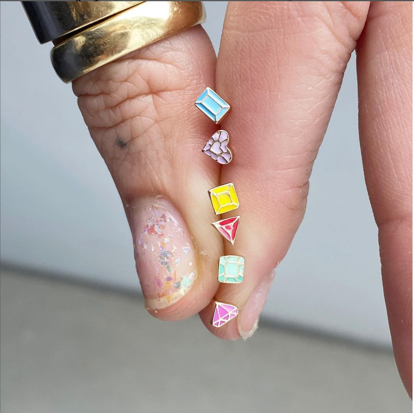 Petite 'Gem' Shaped Studs