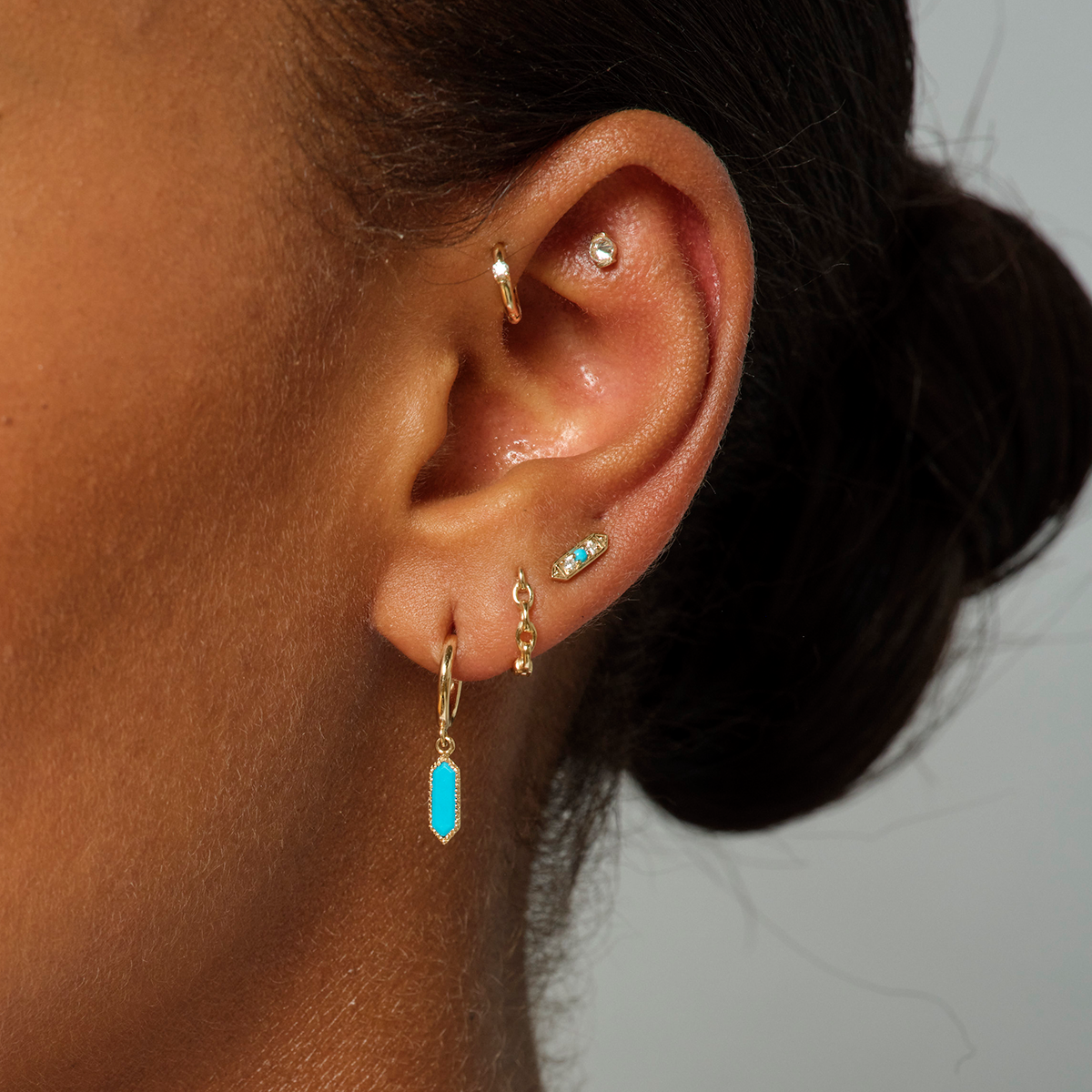 Astra Didi Hexa Turquoise & Diamond Stud – metier by tomfoolery