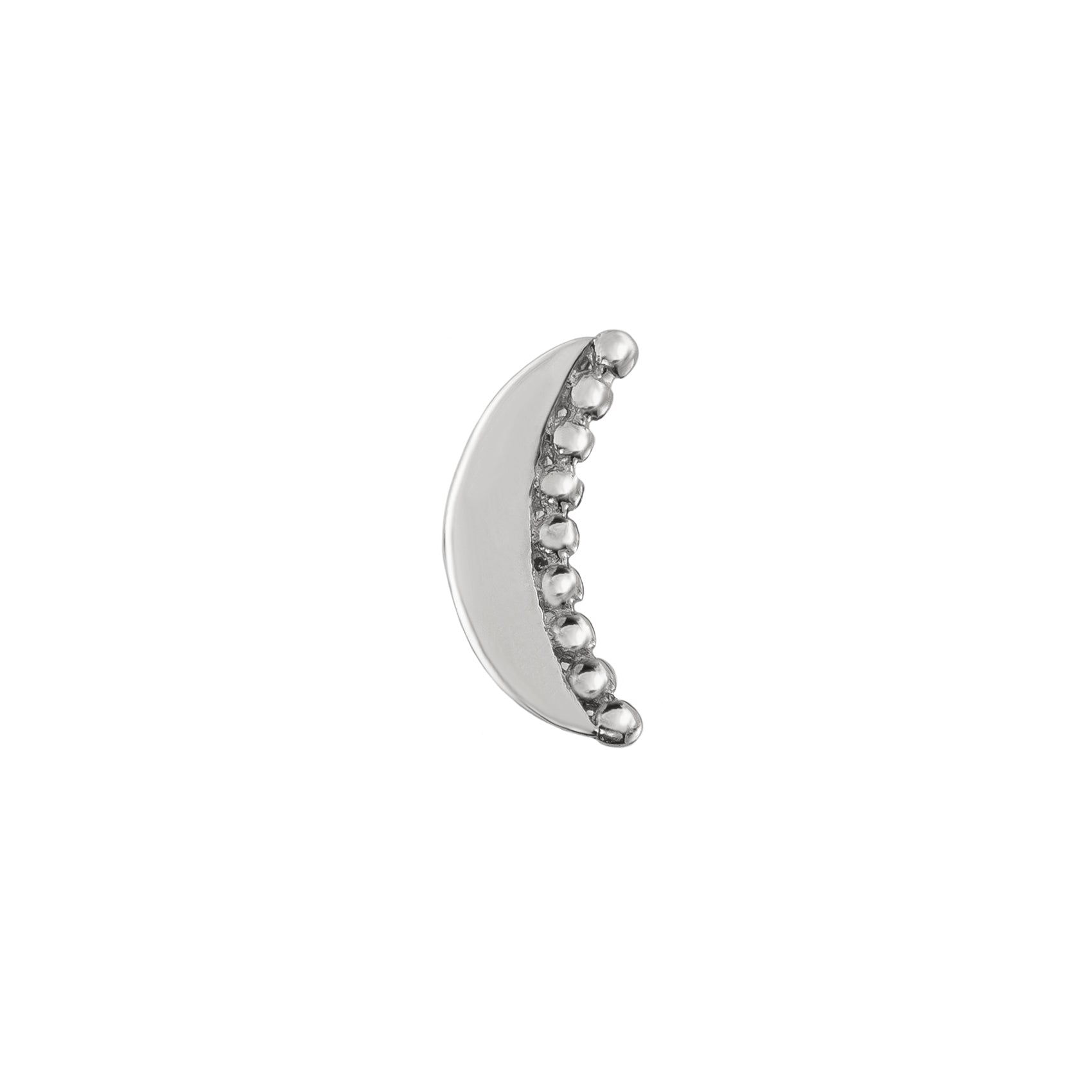 Métier by tomfoolery White Gold Crescent Stud