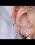 Tesserae Pearl Long Drop Earrings