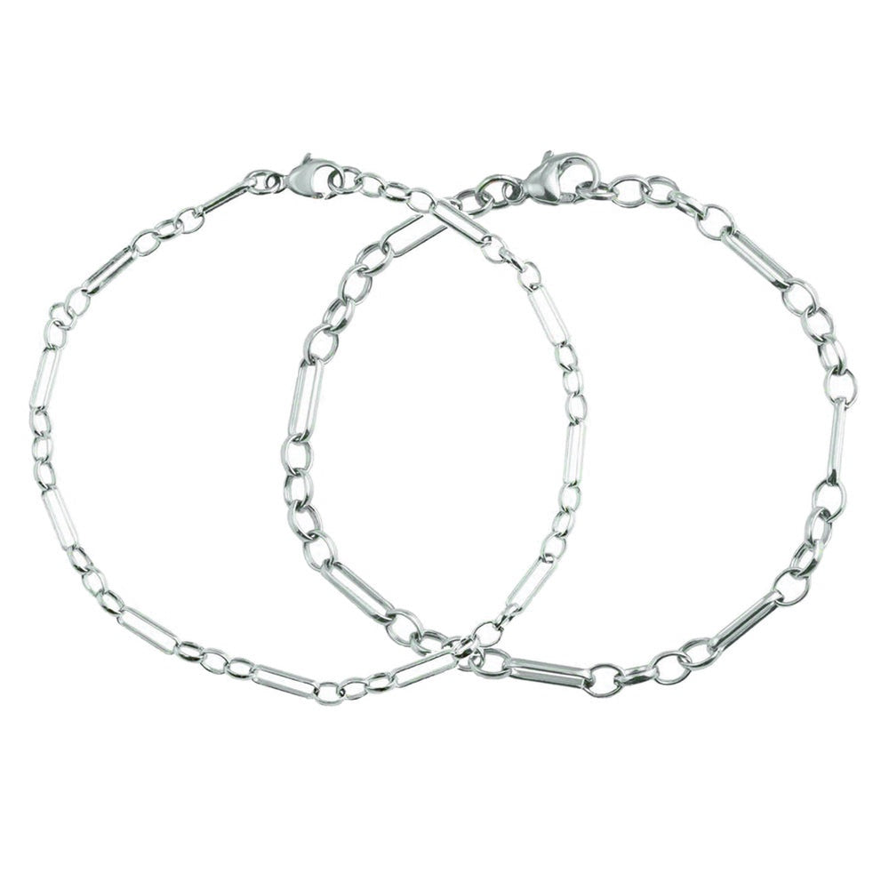 Métier by tomfoolery 9ct white gold eiffel chain bracelet. heavy and light.