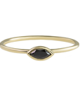 Metier by tomfoolery black diamond stacking rings 9ct yellow gold