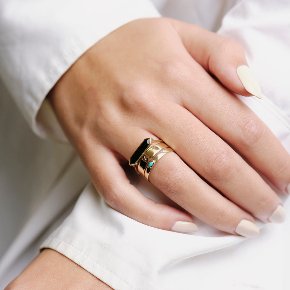 Turquoise Flat Stacking Bands