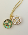 White Mother Of Pearl Peace Pendant