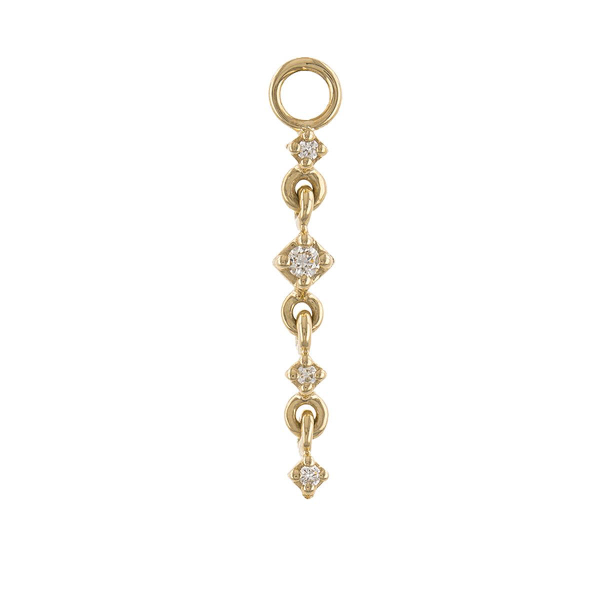 Metier by tomfoolery Petite Short Drop Plaques 9ct Yellow Gold, White Diamond