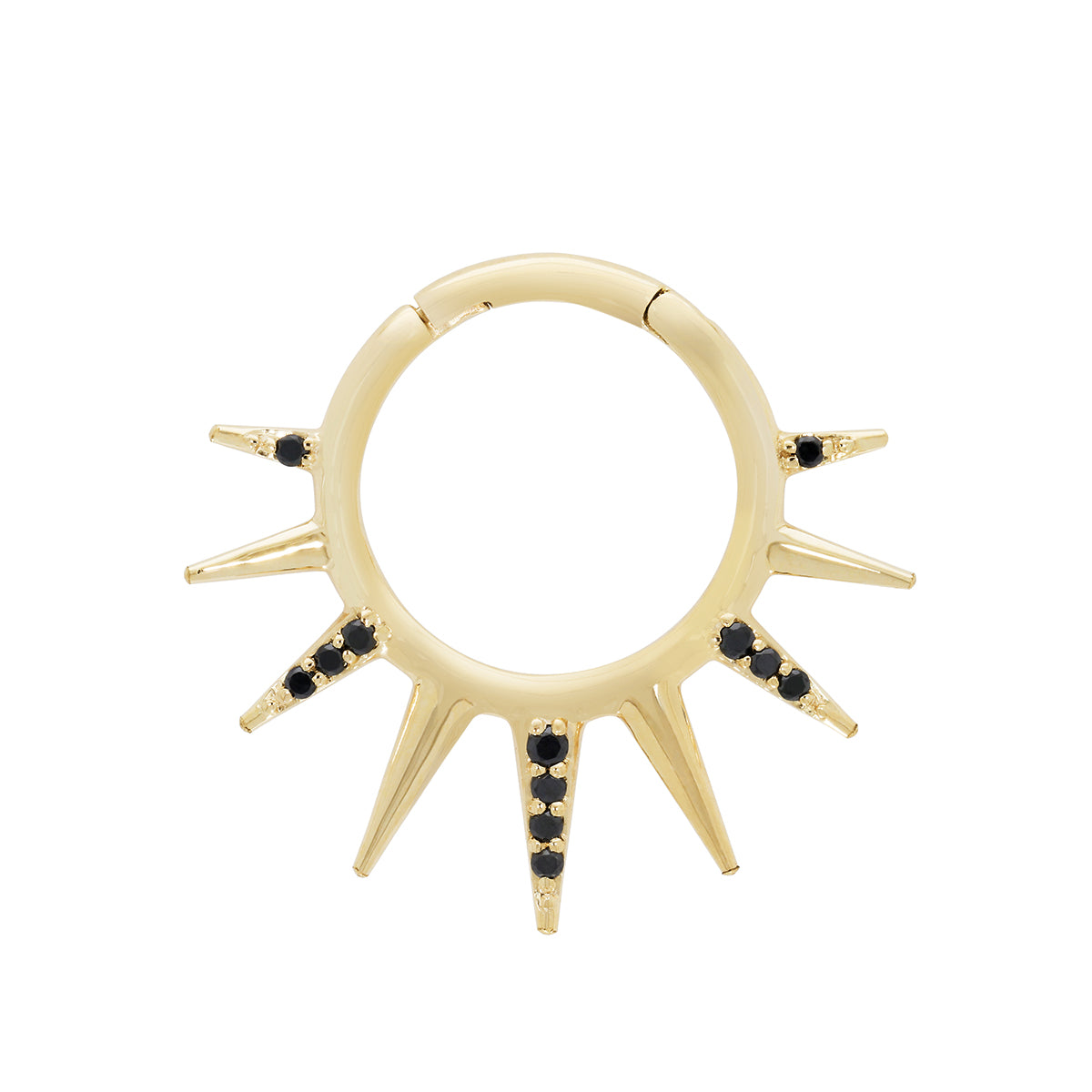 metier by tomfoolery: Split Point Clicker Hoop Black Diamond
