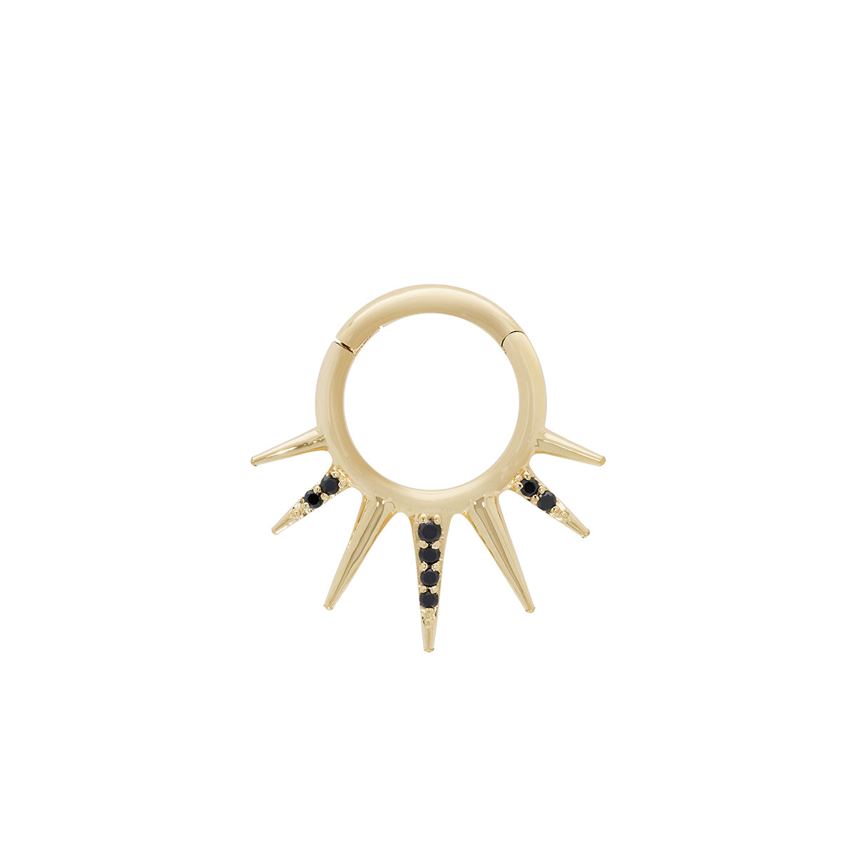 metier by tomfoolery: Split Point Clicker Hoop Black Diamond
