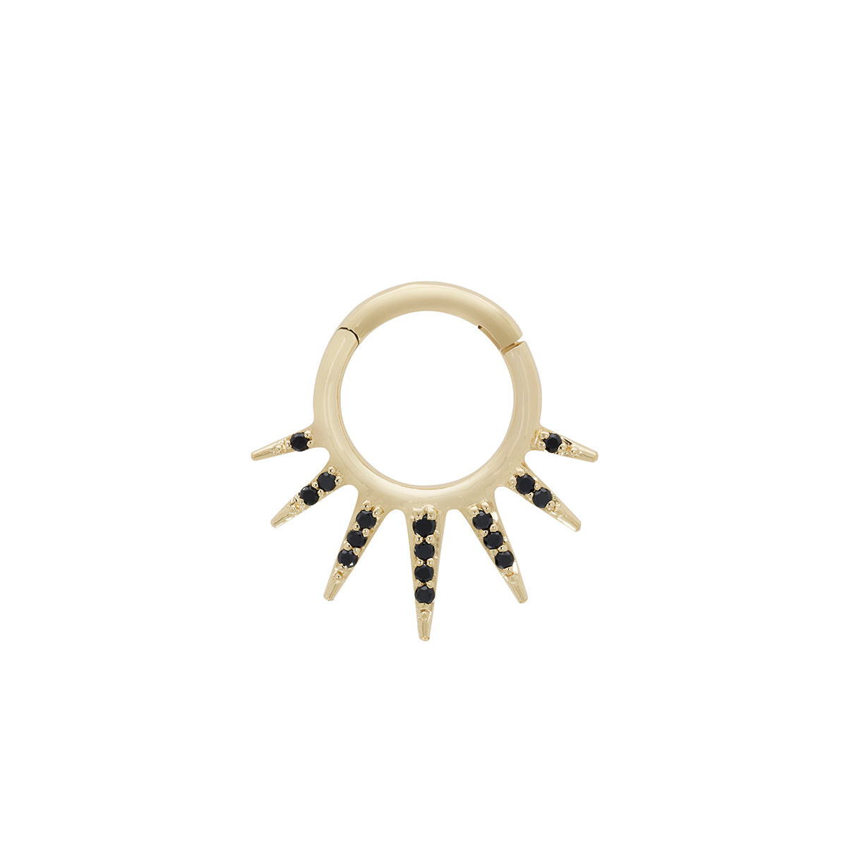 metier by tomfoolery: Split Point Clicker Hoop Black Diamond