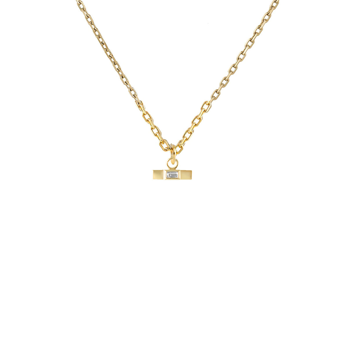 Diamond on sale t necklace