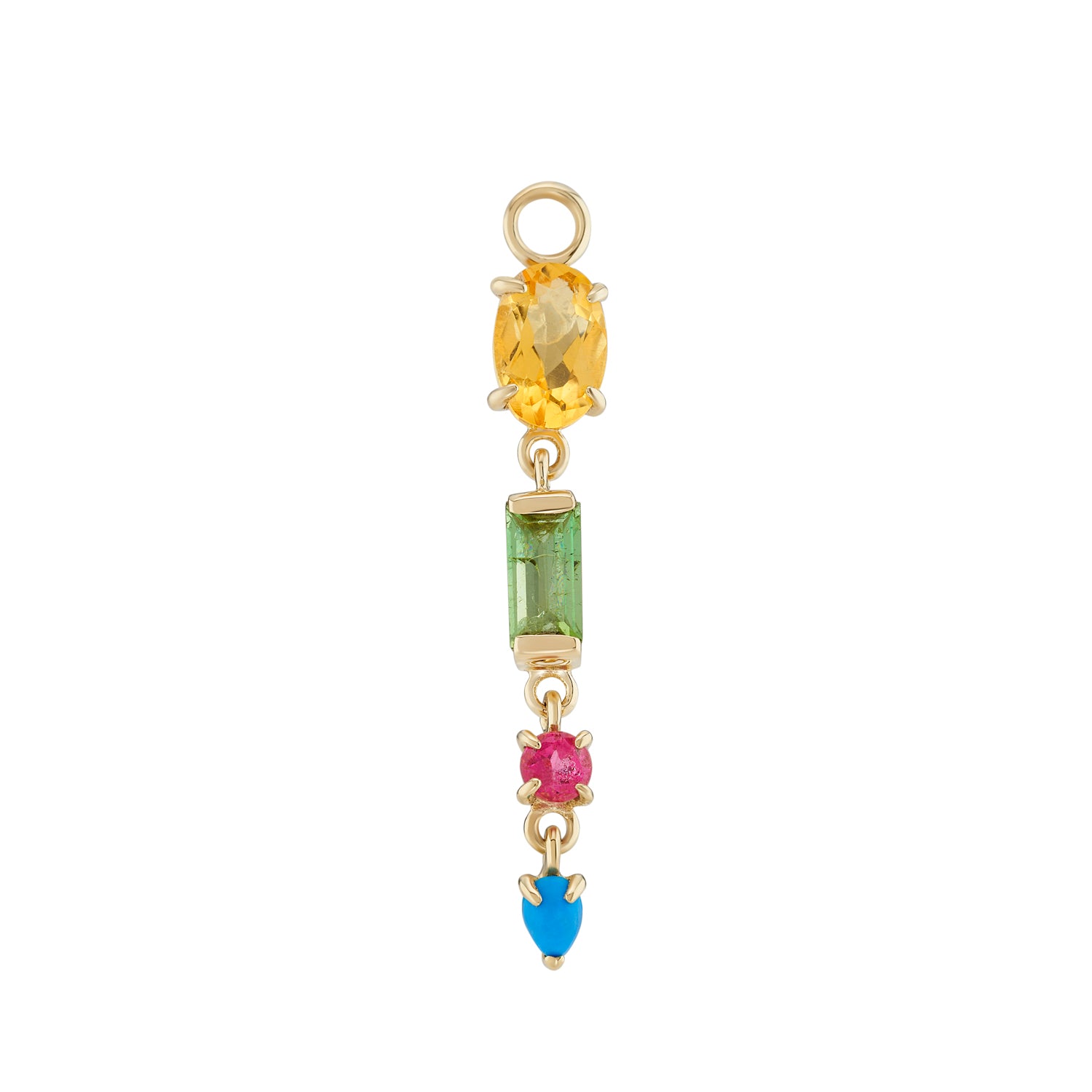 Multi Gemstone Long Claw Droplet Plaques