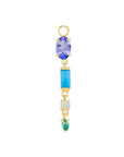metier by tomfoolery: long gemstone claw plaque-Tanzanite, Turquoise, Opal & Emerald 