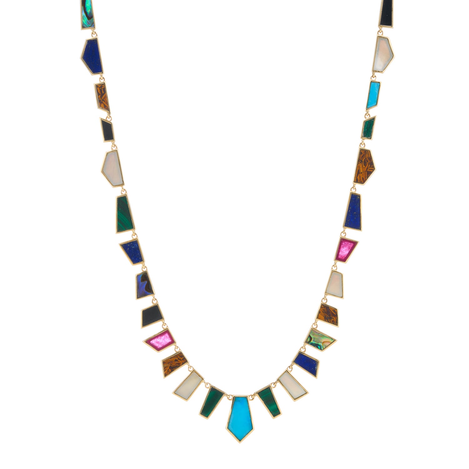 METIER BY TOMFOOLERY RAINBOW TESSERAE NECKLACE